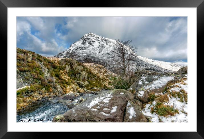 Head of the White Slope Framed Mounted Print by Adrian Evans