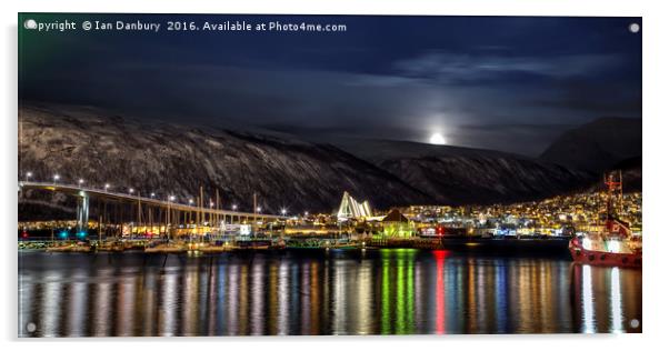 Tromso Harbour at Night Acrylic by Ian Danbury