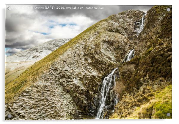 Cautley Spout Waterfall Acrylic by David Lewins (LRPS)