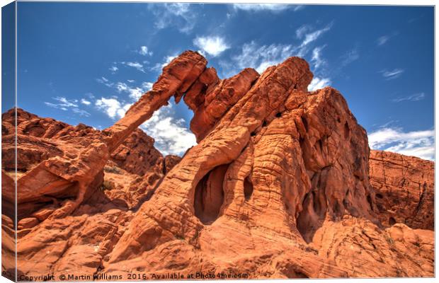 Elephant Rock, Valley of Fire State Park, Nevada Canvas Print by Martin Williams