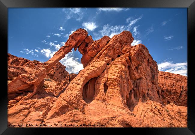Elephant Rock, Valley of Fire State Park, Nevada Framed Print by Martin Williams