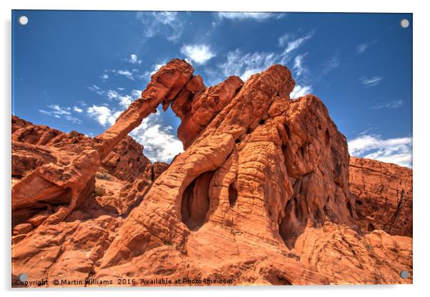 Elephant Rock, Valley of Fire State Park, Nevada Acrylic by Martin Williams
