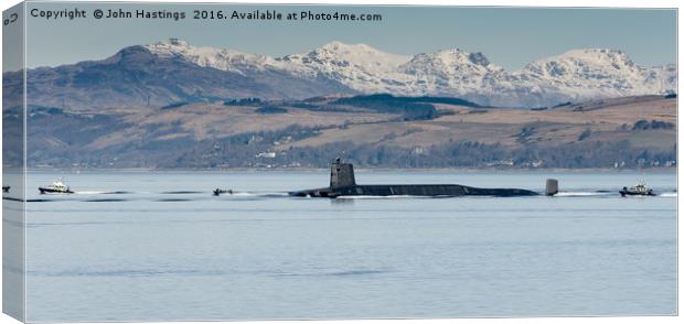 Stealth Beneath the Clyde Canvas Print by John Hastings