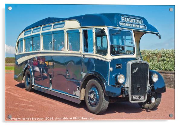 Vintage Bristol bus Acrylic by Rob Mcewen