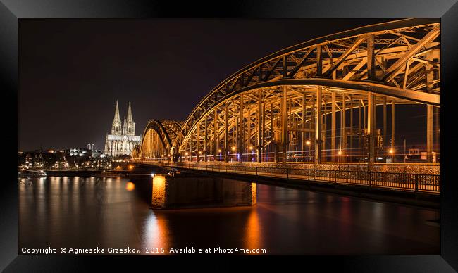 Bridge in Cologne Framed Print by Agnieszka Grzeskow