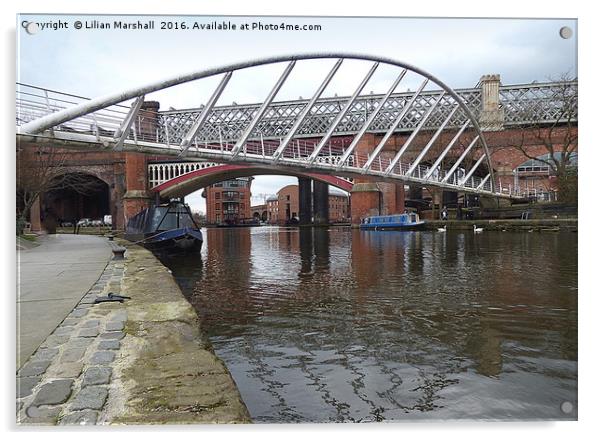 Merchant Bridge Castlefield. Acrylic by Lilian Marshall