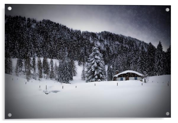 Bavarian Winter's Tale VIII Acrylic by Melanie Viola
