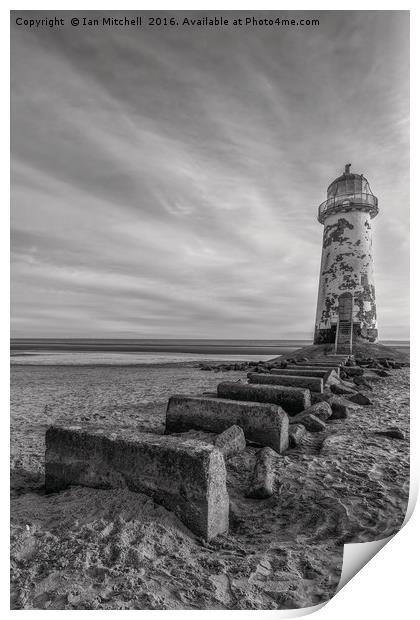 Talacre Lighthouse Print by Ian Mitchell