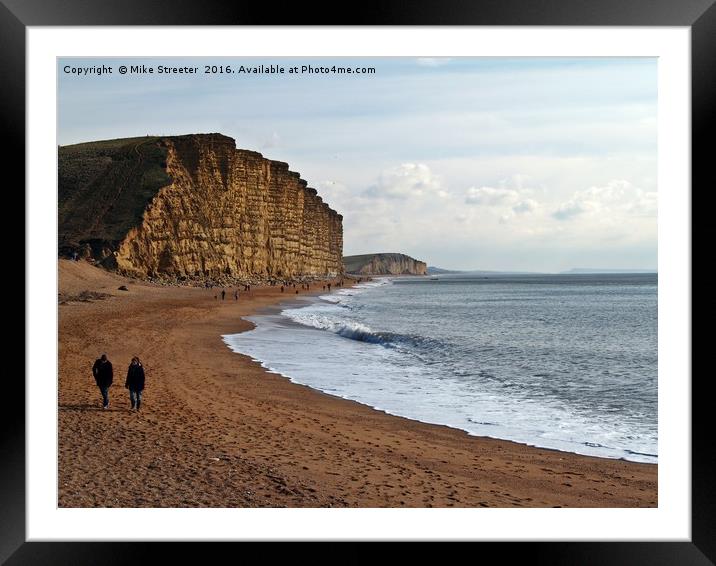East Cliff, West Bay Framed Mounted Print by Mike Streeter