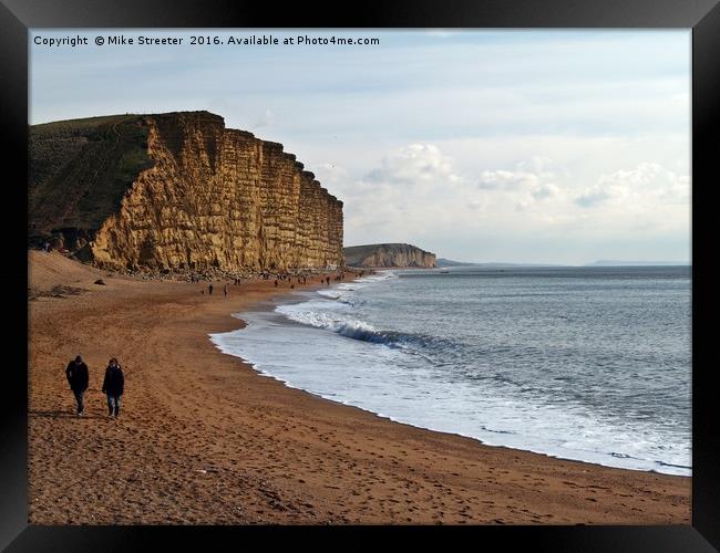 East Cliff, West Bay Framed Print by Mike Streeter