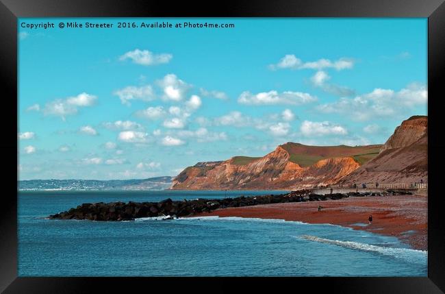 West Bay in Dorset. Framed Print by Mike Streeter