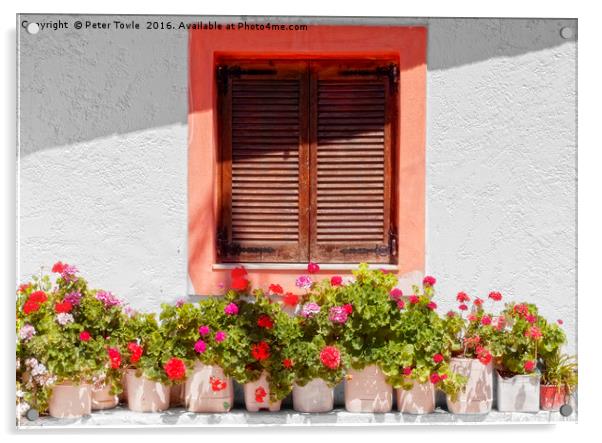 Cretan window dressing. Acrylic by Peter Towle