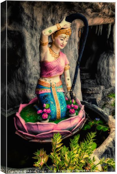 Temple Lady Statue Canvas Print by Adrian Evans