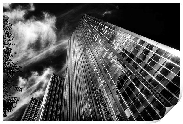 Towers and clouds Print by David Hare