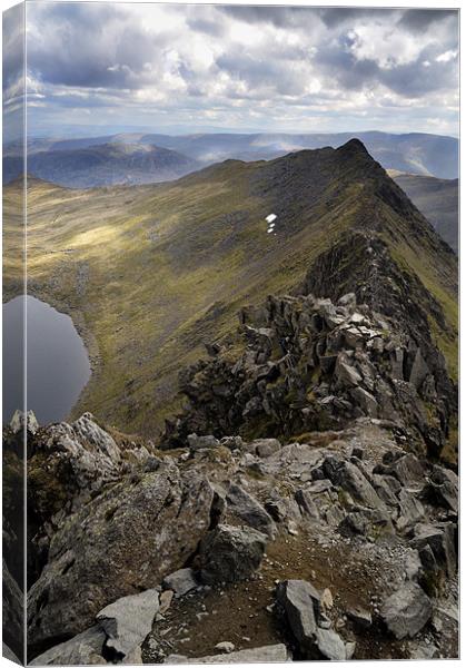 Striding Edge to Helvellyn Canvas Print by Stephen Mole