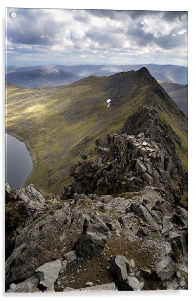 Striding Edge to Helvellyn Acrylic by Stephen Mole