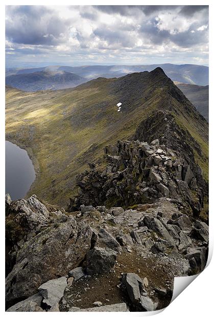 Striding Edge to Helvellyn Print by Stephen Mole