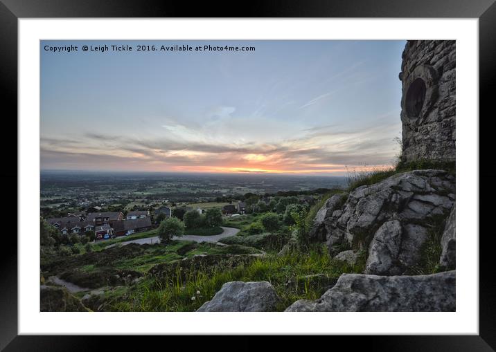 Cheshire Sunset Framed Mounted Print by Leigh Tickle