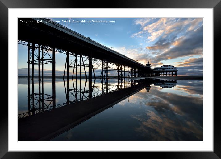 North Pier Reflections Framed Mounted Print by Gary Kenyon