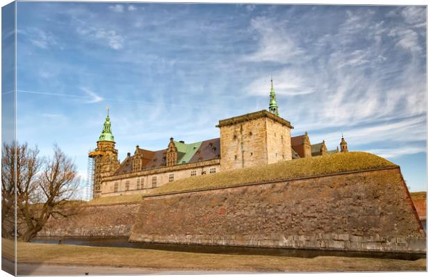 Kronborg castle from inner moat Canvas Print by Antony McAulay
