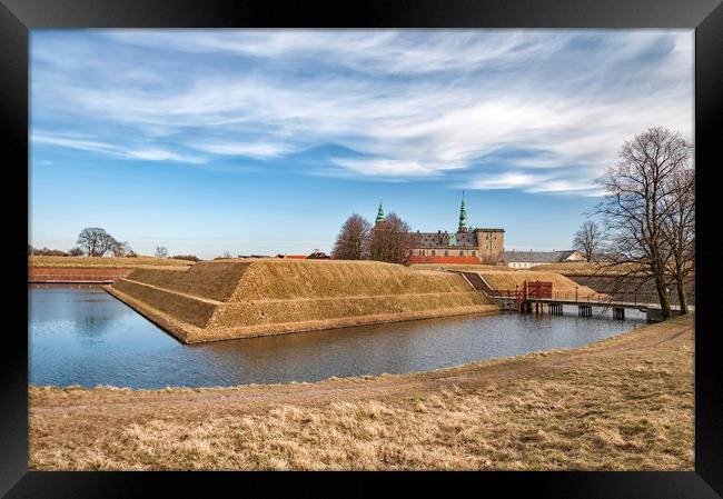 Kronborg castle From the Outer Moat Framed Print by Antony McAulay