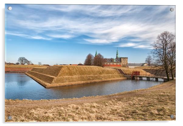 Kronborg castle From the Outer Moat Acrylic by Antony McAulay
