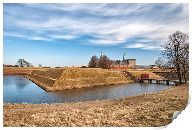 Kronborg castle From the Outer Moat Print by Antony McAulay