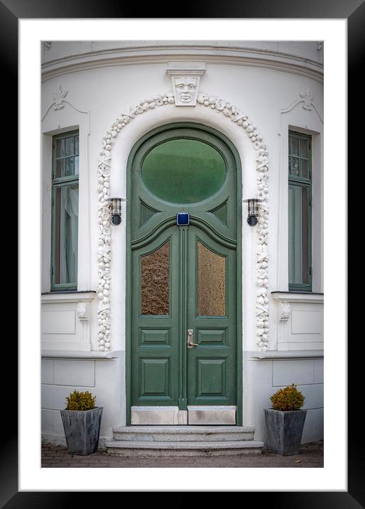 Ornate Green Doorway Framed Mounted Print by Antony McAulay