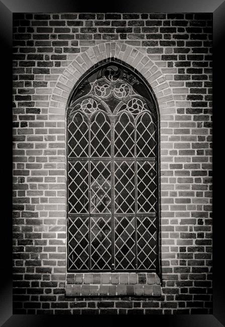 Ystad Monastery Window Framed Print by Antony McAulay