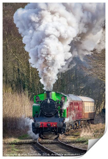 Letting off steam Print by Alan Tunnicliffe