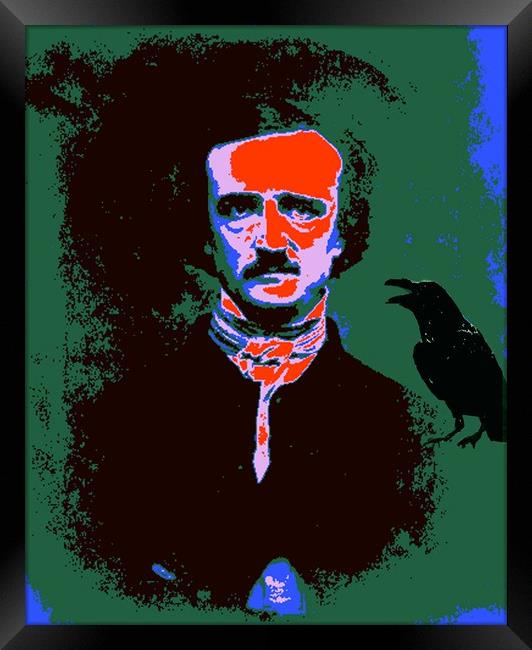 Edgar Allan Poe Pop Art 1 Framed Print by Matthew Lacey