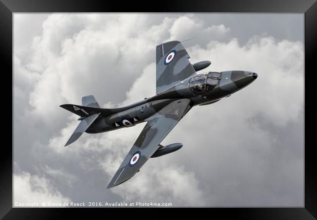 Hawker Hunter Framed Print by Steve de Roeck
