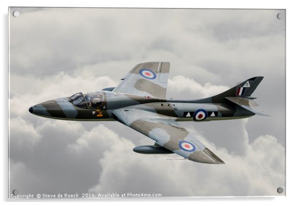 Hawker Hunter Jet Fighter Acrylic by Steve de Roeck