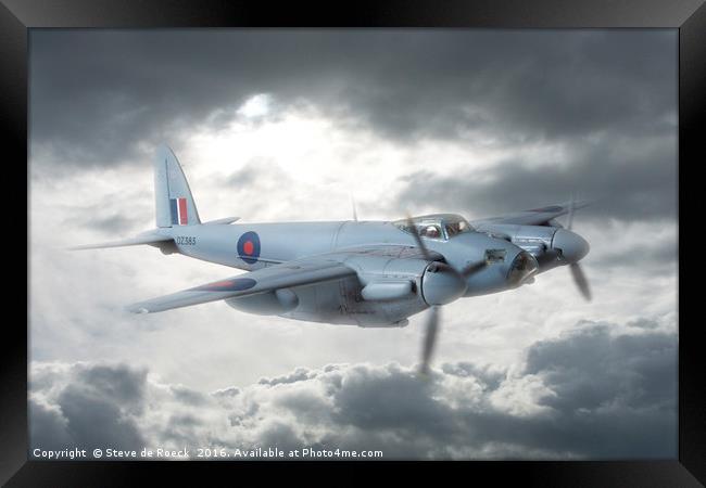 de Havilland Mosquito Bomber   2/3 Framed Print by Steve de Roeck