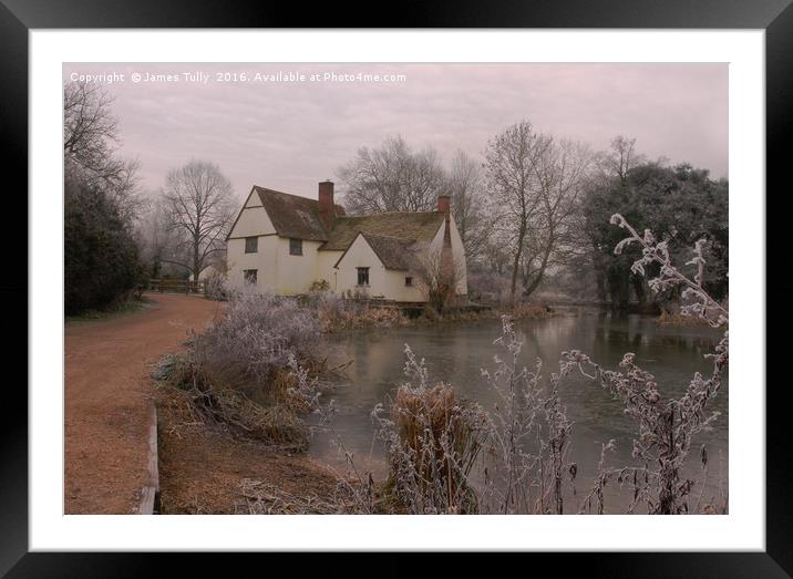 A wintry scene  Framed Mounted Print by James Tully