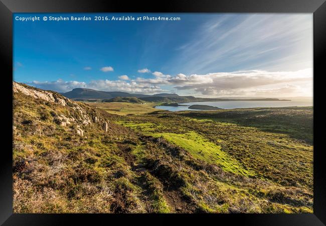 Rubha Hunish on The Isle of Skye Framed Print by Stephen Beardon