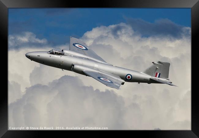 English Electric Canberra; Flying High  2/3 Framed Print by Steve de Roeck