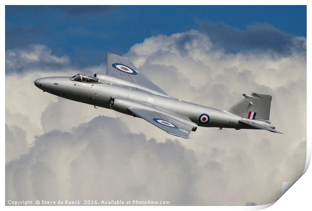 English Electric Canberra; Flying High  2/3 Print by Steve de Roeck