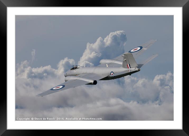 English Electric Canberra; Flying High  3/3 Framed Mounted Print by Steve de Roeck