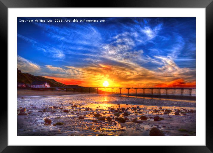 Tidal Sunset Framed Mounted Print by Nigel Lee