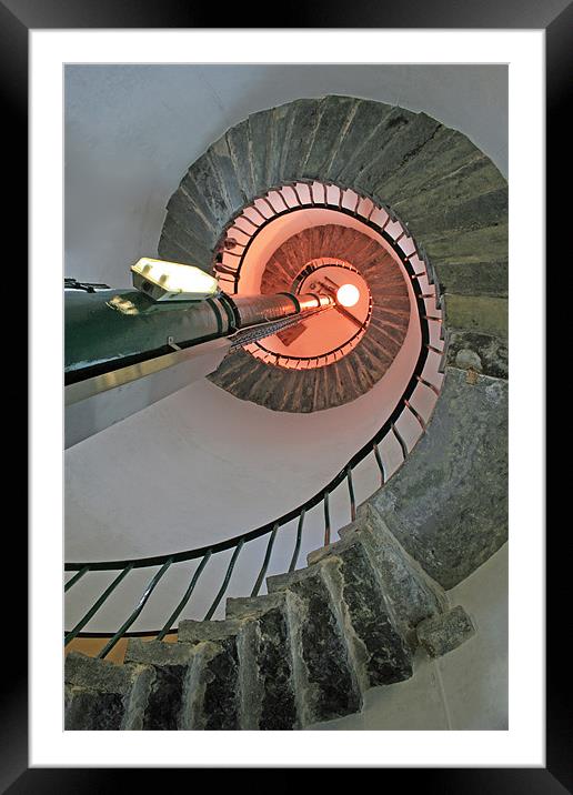 Lighthouse spiral Framed Mounted Print by Howard Corlett