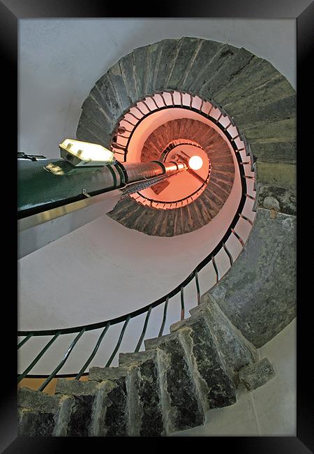Lighthouse spiral Framed Print by Howard Corlett