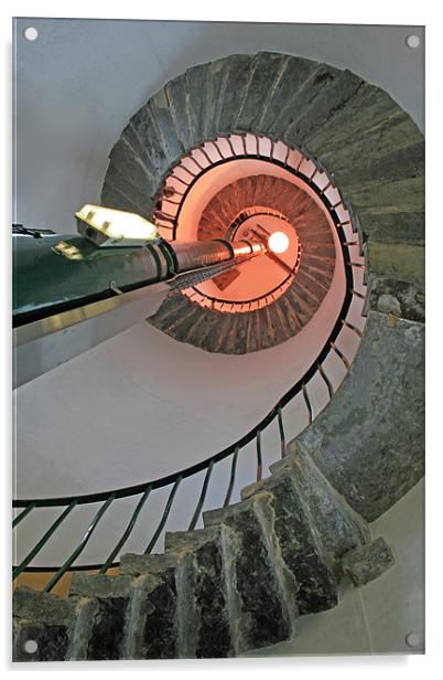 Lighthouse spiral Acrylic by Howard Corlett