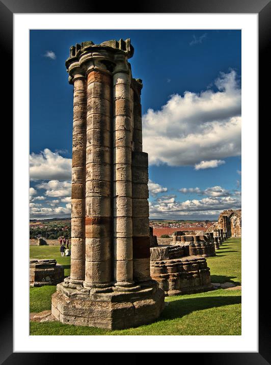 Whitby Columns Framed Mounted Print by Joyce Storey