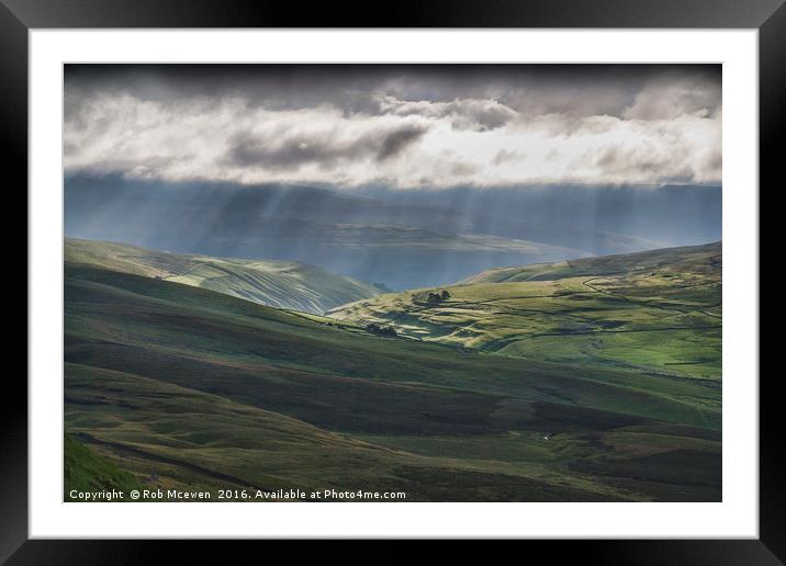 Rain over the Dales Framed Mounted Print by Rob Mcewen