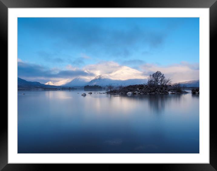 Lochan Na H-Achlaise at dawn. Framed Mounted Print by Tommy Dickson
