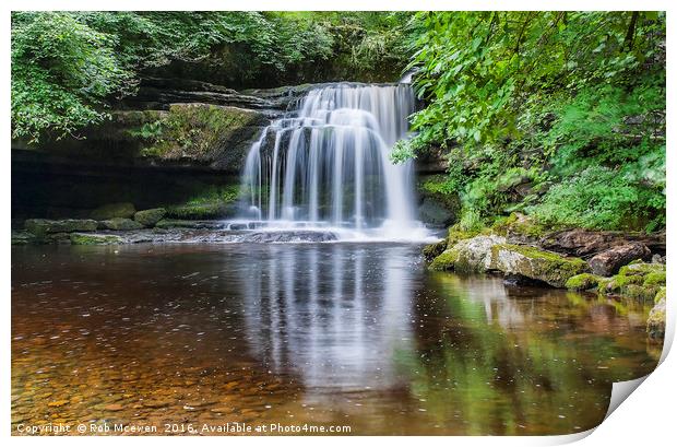 West Burton falls Print by Rob Mcewen