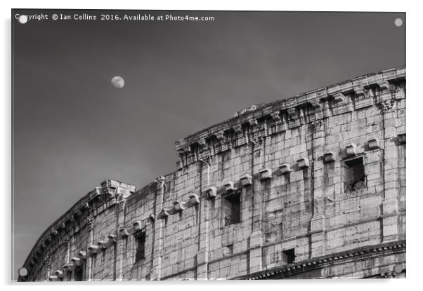 The Moon and the Colosseum  Acrylic by Ian Collins
