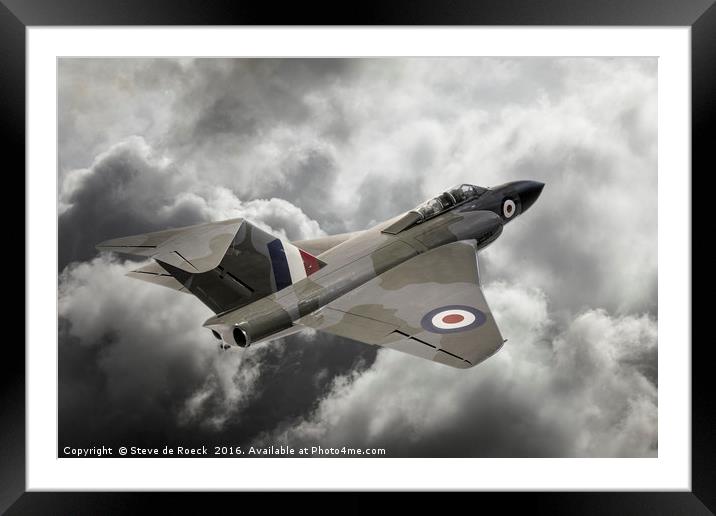 Gloster Javelin All Weather Fighter Framed Mounted Print by Steve de Roeck