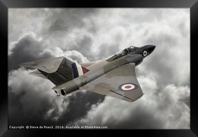 Gloster Javelin All Weather Fighter Framed Print by Steve de Roeck